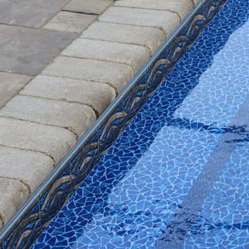 Rectangle Pool with Polymer Walls and a Vinyl Liner + Coverstar Automatic Cover