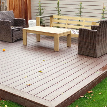 Back and Front Yard Project with Deck