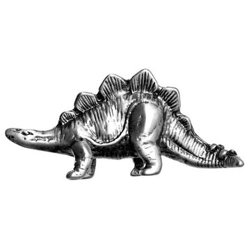 Stegosaurus Dinosaur Knob, Pewter