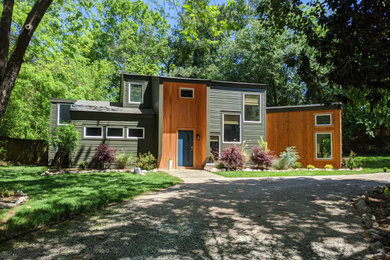 Transitional exterior home idea in Raleigh