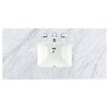 Copper Cove Encore 48" Single Vanity, Bright White, 3cm Carrara White Marble Top