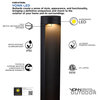 24" Modern Low-Voltage 5-Watt Integrated LED Outdoor Bollard, Matt Black