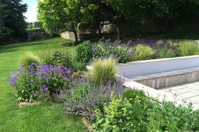 Design ideas for a large modern back full sun garden in Other.