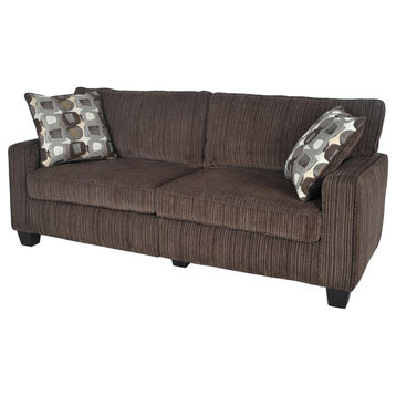 Serta San Paolo Deluxe Sofa in Mink Brown Fabric