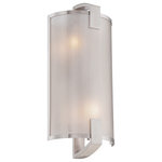 LiteSource - WALL SCONCE, PS/INNER FROST GLASS SHADE, E12 TYPE B 60Wx2 - Includes two incandescent bulbs, 60 Watts