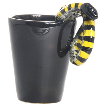 Snake 3D Ceramic Mug, Yellow