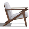 Omax Decor Zola Lounge Chair, Light Gray/Walnut