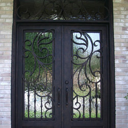 Entry Iron Door with Transom - Front Doors