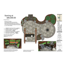 Patio - Pavilion - Fire Pit - Bar - Landscape Package - Landscaping Stones And Pavers