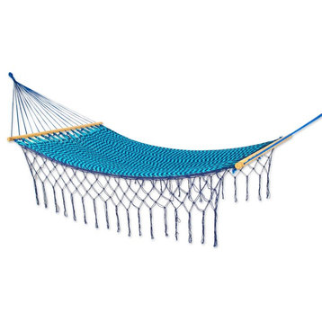 Nylon Rope Hammock, "Sea And Sky", Single