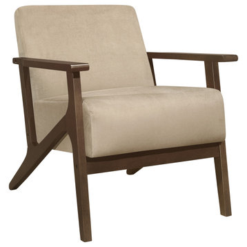 Narcine Accent Chair, Light Brown