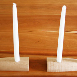 Sculpted "Whaleback" Candle Holders - Candleholders