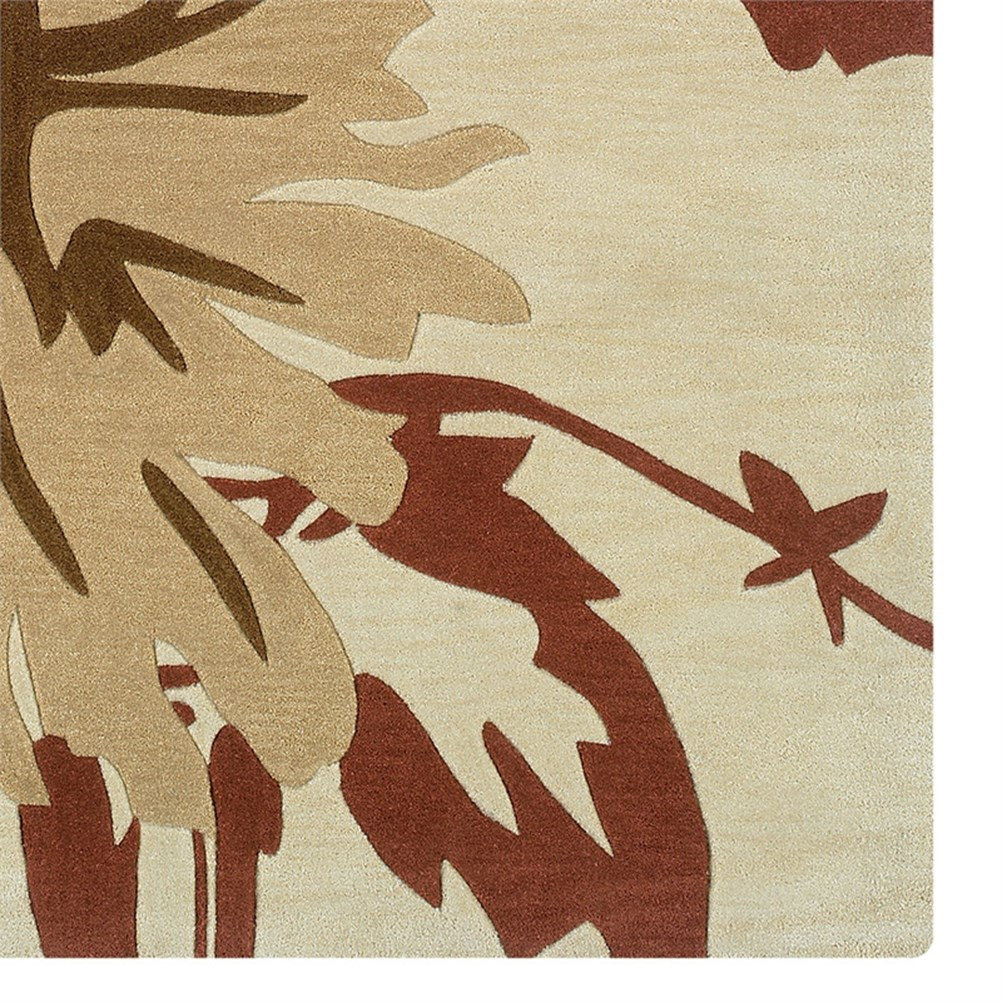 Linon Trio Marcie Polyester 5'x7' Area Rug in Cream & Beige ...