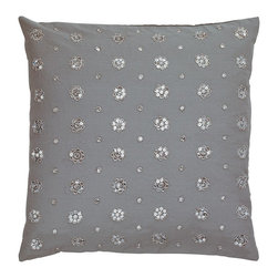 GreenGate Cushion Cover Sequins Warm Grey - Decorative Pillows