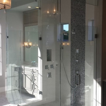 Double Door with Transom above and an Oversized Fixed Panel