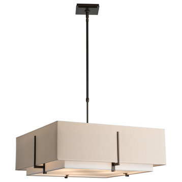 139635-2060 Exos Square Large Double Shade Pendant in Oil Rubbed Bronze