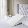 Sleep Philosophy Memory Foam Wedge Pillow, White