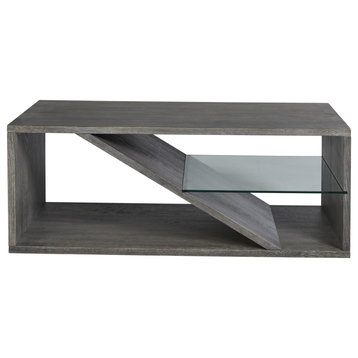 8th Street Rectangular Cocktail Table, Charcoal Clay