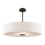 Pendant 3-Light With Olde Bronze Tone Finish Medium Base Bulb, 24", 450W