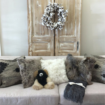 Decorative Throw Pillow and Throw Blankets