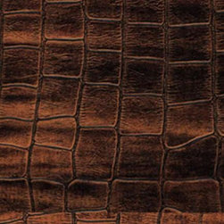 Crocodile Gold Leather Flooring - Flooring