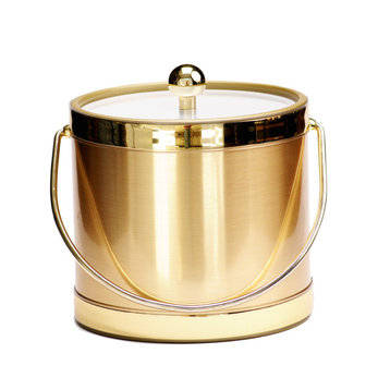 Brushed Gold 3-Quart Ice Bucket