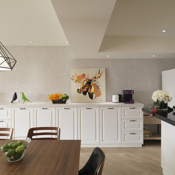 HDB 3-Room at Hougang by SpaceArt - Scandinavian Dining Room Design