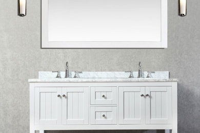 Emily 60" Bathroom Vanity Cottage Style - White