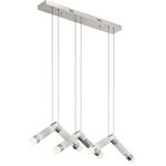 Elan Lighting - Elan Lighting 84137 Avedu - 44" 6 LED Linear Chandelier - Inspired by birds in flight, the Avedu Three lightAvedu 44" 6 LED Line Polished Nickel Etch *UL Approved: YES Energy Star Qualified: n/a ADA Certified: n/a  *Number of Lights: Lamp: 6-*Wattage: LED bulb(s) *Bulb Included:Yes *Bulb Type:LED *Finish Type:Polished Nickel