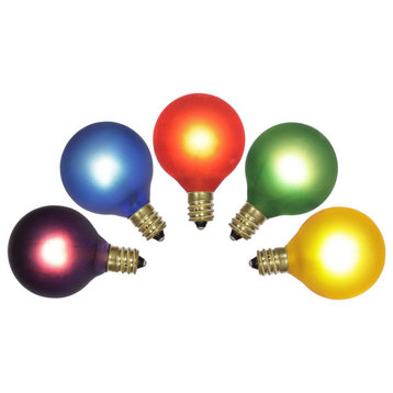 Vickerman V145545 Multi-Colored G40 Twinkle Replacement Bulb, 5 Per Box