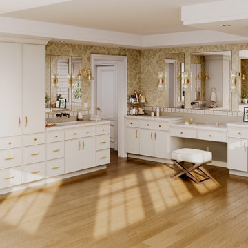 Nacreous Shaker Slim Dove White Gallery| Bathroom Projects