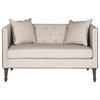 Sarah Tufted Settee with Pillows