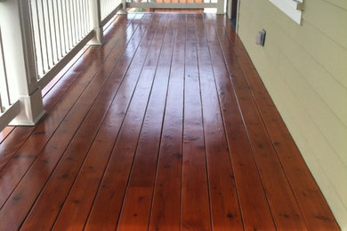 This is an example of a traditional porch design in Seattle.
