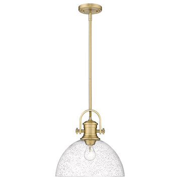 Hines 1 Light Pendant, Brushed Champagne Bronze W/ Seeded Glass (3118-L BCB-SD)
