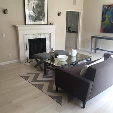 A successful bleach of a hardwood floor with white Rubio Monocoat