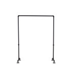 Industrial Pipe Clothing Rack, Black