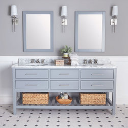 Everett 72" Oak Console Vanity - Bathroom Vanities And Sink Consoles