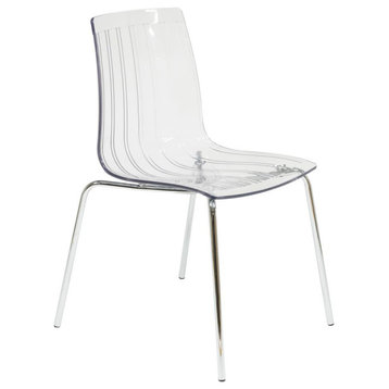Leisuremod Ralph Dining Chair In Clear Rp20Cl