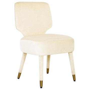 Athena Velvet Dining Chair by Inpsire Me Home Decor, Cream