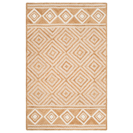Safavieh Natural Fiber Collection NF880 Rug, Natural/Ivory, 10'x14'