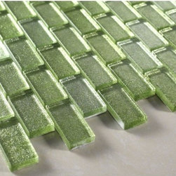 Exotic Glass 1 x 2 Galaxy Series Lime Green J7 - Tile
