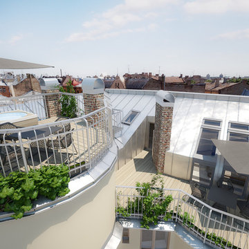 City rooftop romance