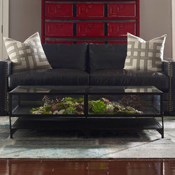 Shadow Box Metal and Glass Coffee Table - Coffee Tables