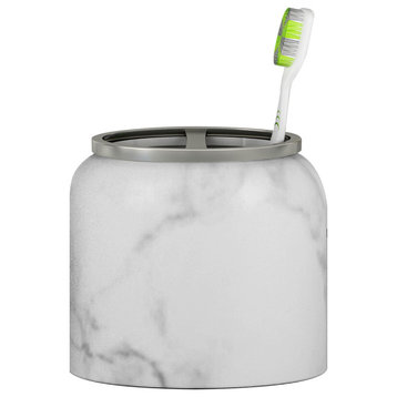nu steel Misty Silver Collection Toothbrush Holder
