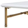 Dann Foley Lifestyle Coffee Table White and Gold Finish