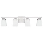 HomePlace - HomePlace 114441BN-334 Baxley - Four Light Bath Vanity - Warranty: 1 Year Room Recommendation: BBaxley Four Light Ba Brushed Nickel Soft UL: Suitable for damp locations Energy Star Qualified: n/a ADA Certified: n/a  *Number of Lights: 4-*Wattage:100w Incandescent bulb(s) *Bulb Included:No *Bulb Type:E26 Medium Base *Finish Type:Bronze