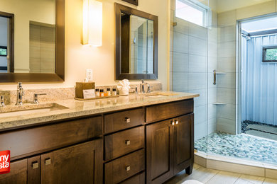 Inspiration for a modern bathroom remodel in Austin