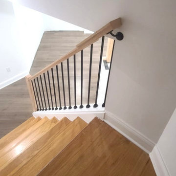 Contemporary Metal & Wood Railings