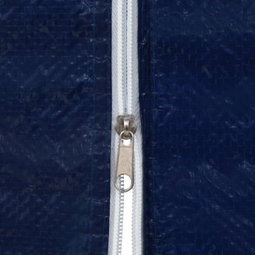 vidaXL Party Tent Sidewall 2 pcs with Zipper PE Blue, 45116