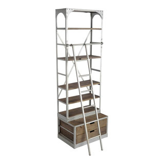 Mercana Turner Six-Tier Shelving Unit in Medium Brown, Contemporary & Modern | Bellacor | 69233-AB